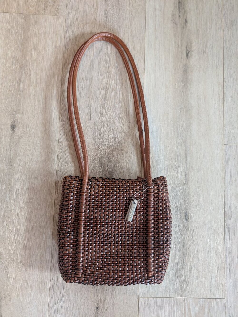 Nine West Woven Brown Shoulder Bag Purse